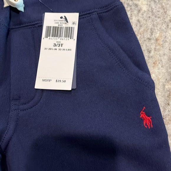 NWT Polo Ralph Lauren boys 3T navy sweatpants - Picture 2 of 3